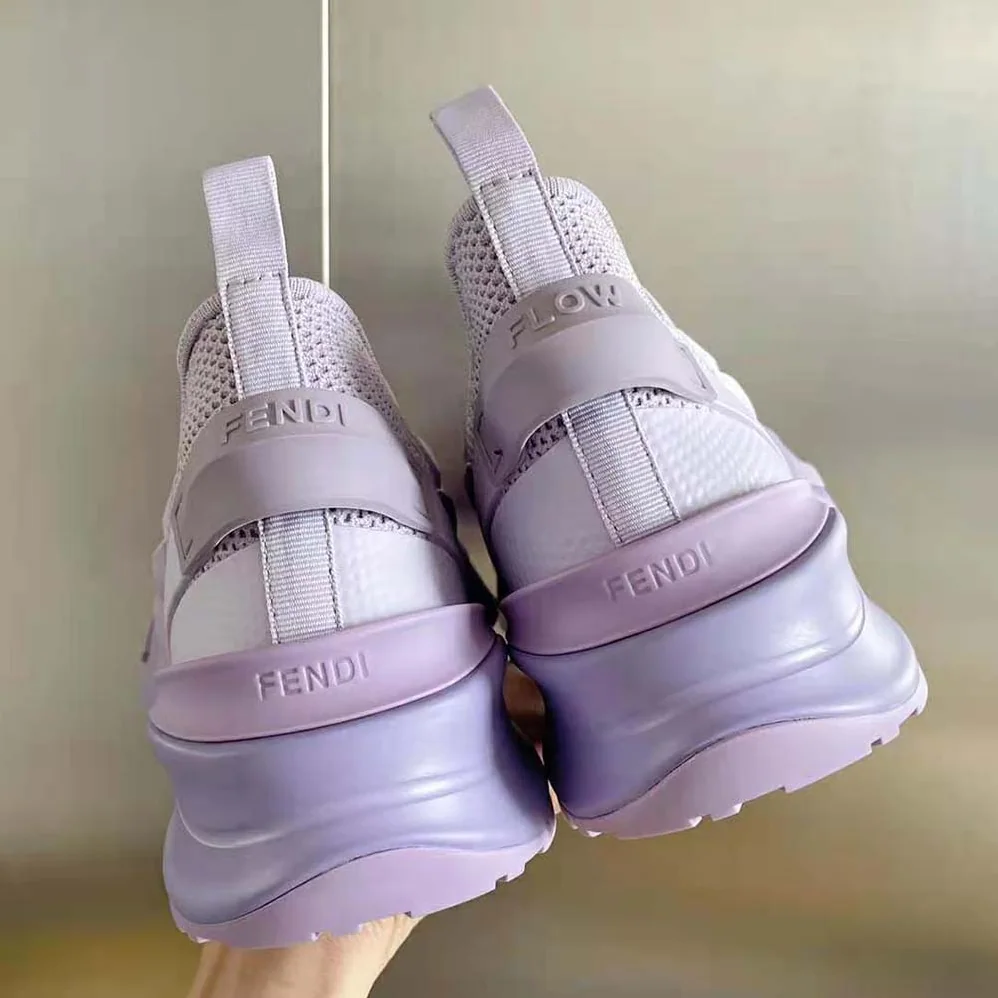 Fendi Flow Lilac Mesh Running Sneakers for Unisex Fendi Flow Lilac Mesh Running Sneakers for Unisex