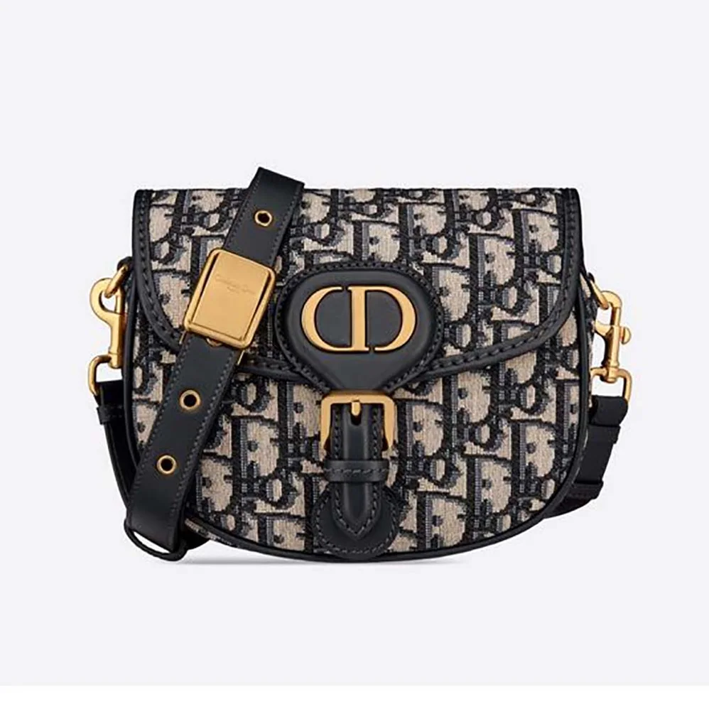 Dior Small Dior Bobby Bag Blue Dior Oblique Jacquard for Women