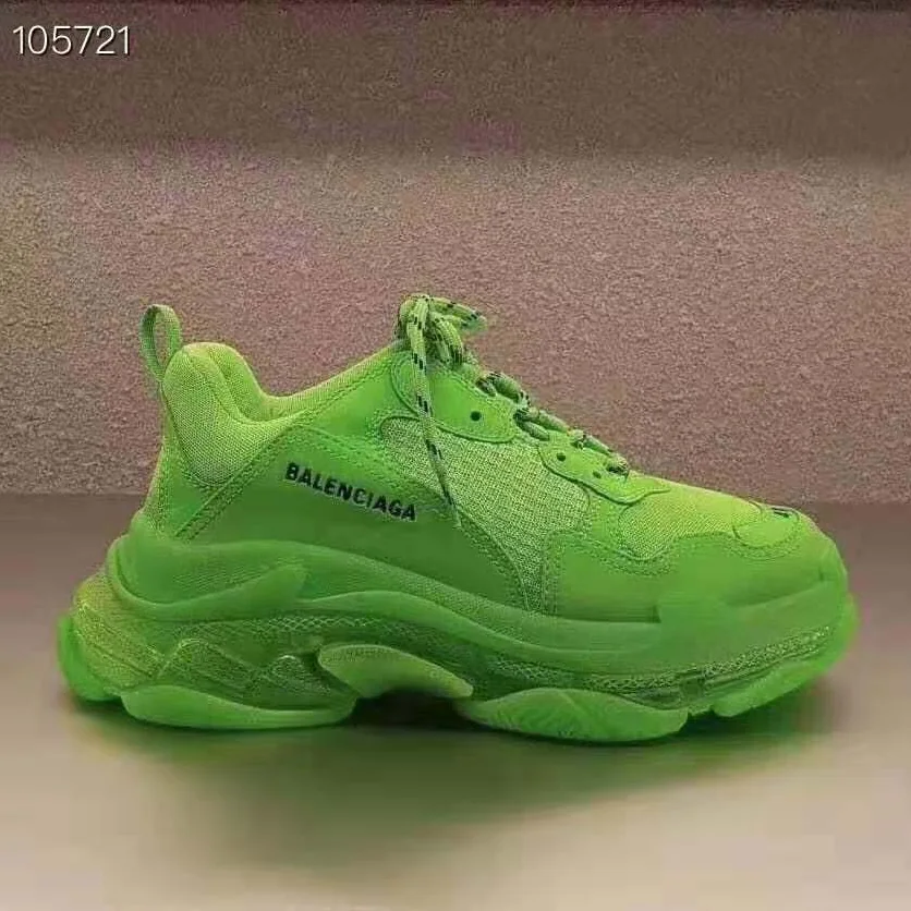 Balenciaga Triple S Clear Sole Trainers Oversized Multimaterial Sneakers for Unisex
