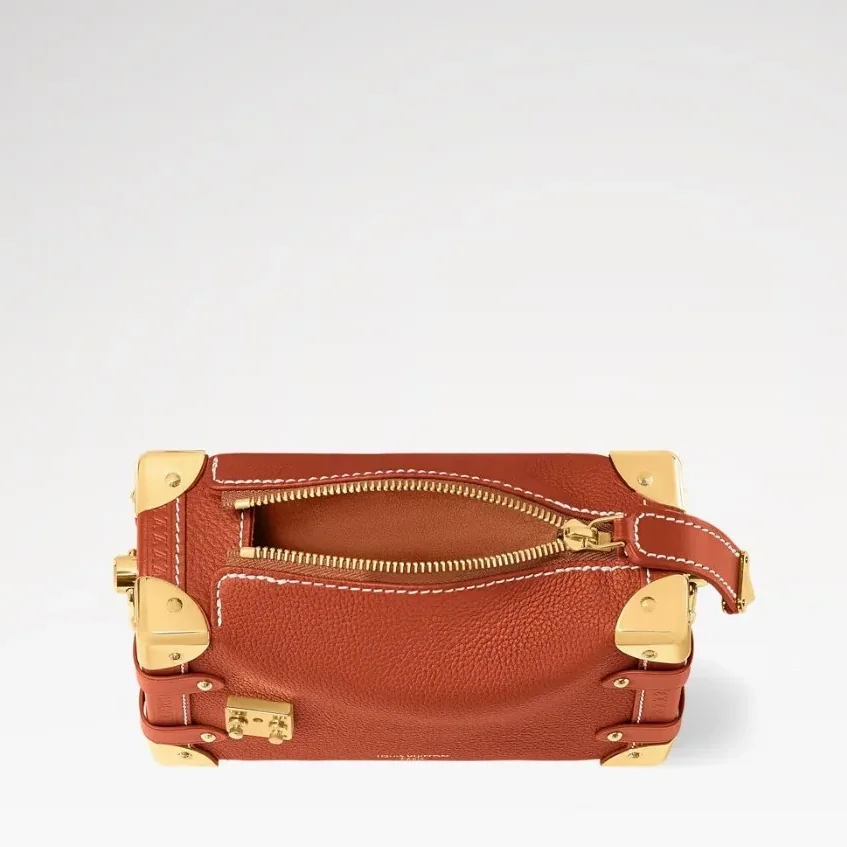 Louis Vuitton Side Trunk PM Shoulder Bag in Cognac Gold Hardware