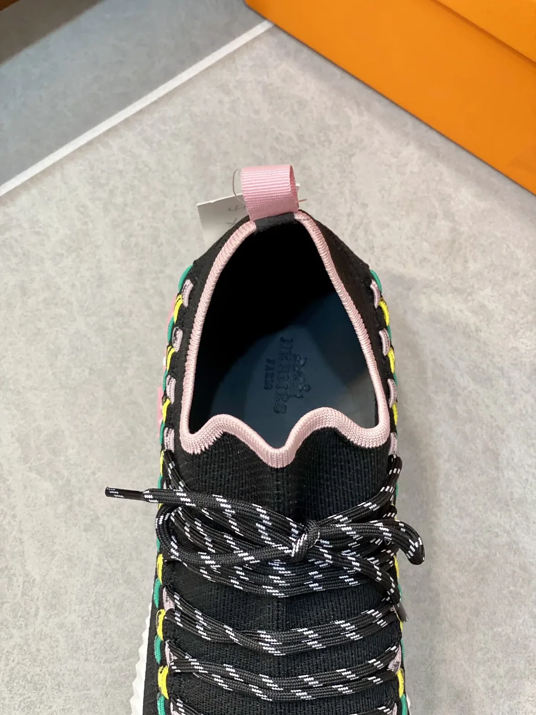 Hermes Sneakers Flex Black And Pink Hermes Sneakers Flex Black And Pink