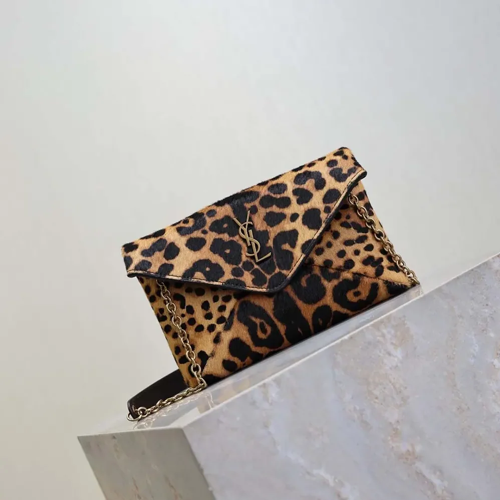 Saint Laurent YSL Cassandre Small Chain Pouch In Pony Hair Leather 19cm for Women Saint Laurent YSL Cassandre Small Chain Pouch In Pony Hair Leather 19cm for Women