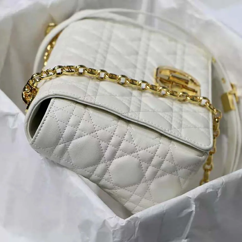 Dior Large Dior Caro Bag Lvory Supple Cannage Calfskin for Women Dior Large Dior Caro Bag Lvory Supple Cannage Calfskin for Women
