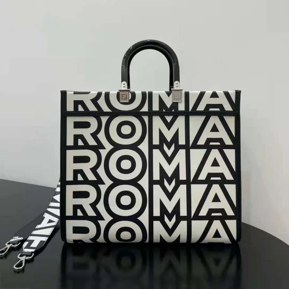 Fendi Sunshine Medium Two-Tone Printed Leather Fendi Roma Capsule Shopper for Women Fendi Sunshine Medium Two-Tone Printed Leather Fendi Roma Capsule Shopper for Women