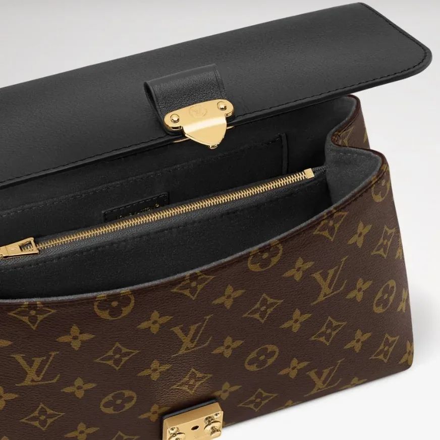 Louis Vuitton Madeleine PM Crossbody Bag in Black Monogram Gold Hardware