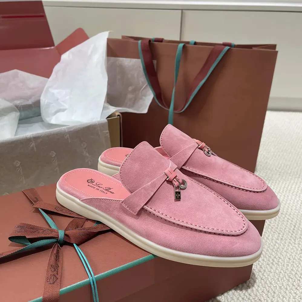 Loro Piana Babouche Charms Walk Loafers for Unisex in Pink