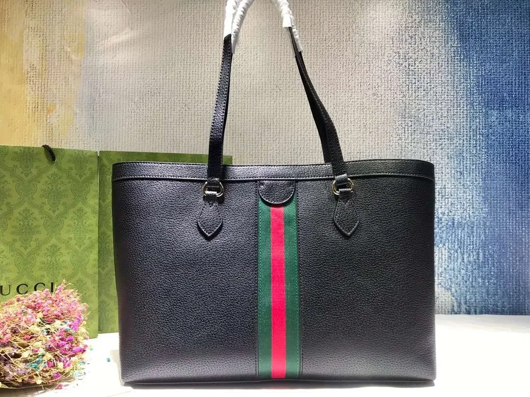Gucci Ophidia Medium Tote Black / GG