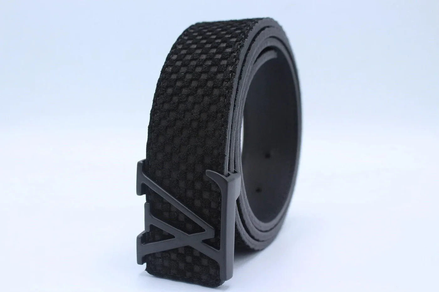 Black Suede Leather Belt