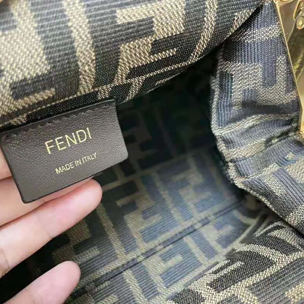 Fendi First Small Dark Brown Leather Bag for Women