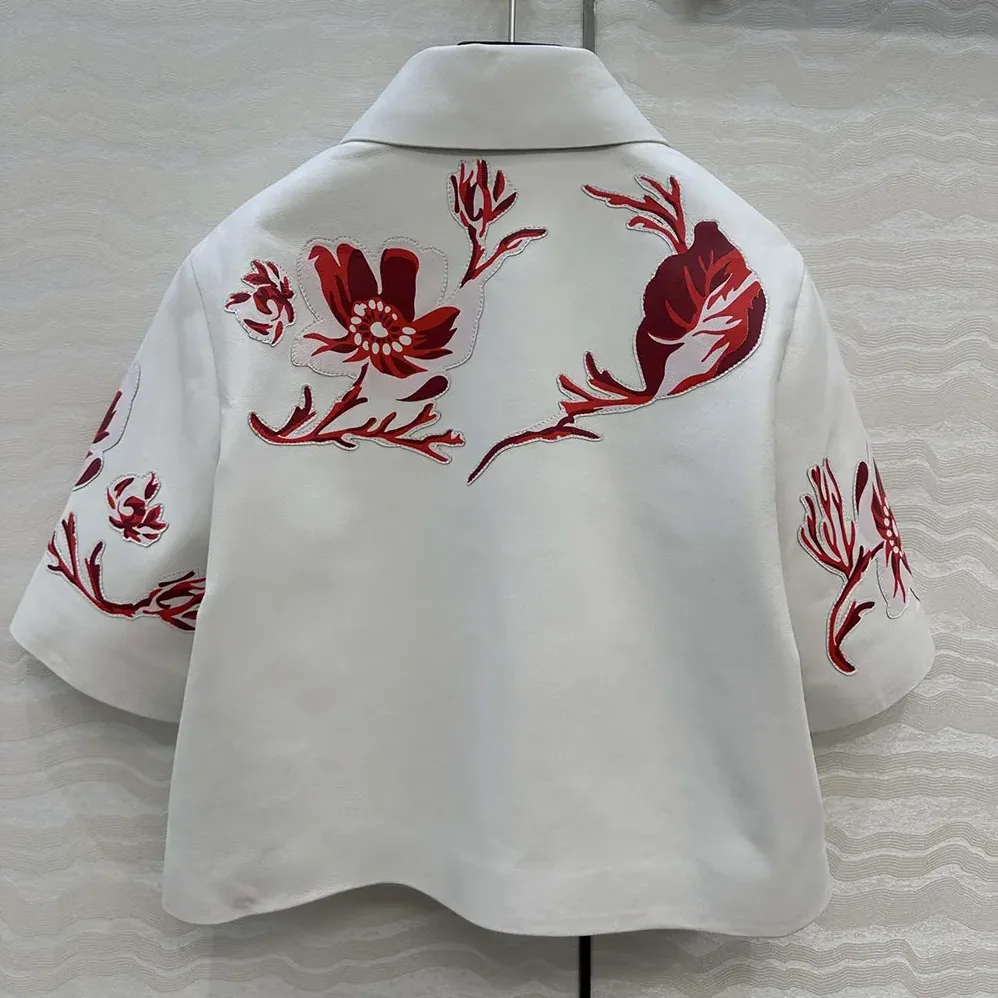 Fendi White Inlaid Leather Jacket for Women Fendi White Inlaid Leather Jacket for Women