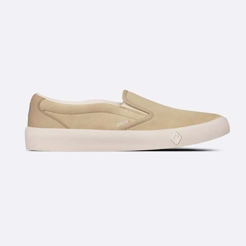 Dior B101 Slip-on Sneaker Beige Suede and Smooth Calfskin for Men