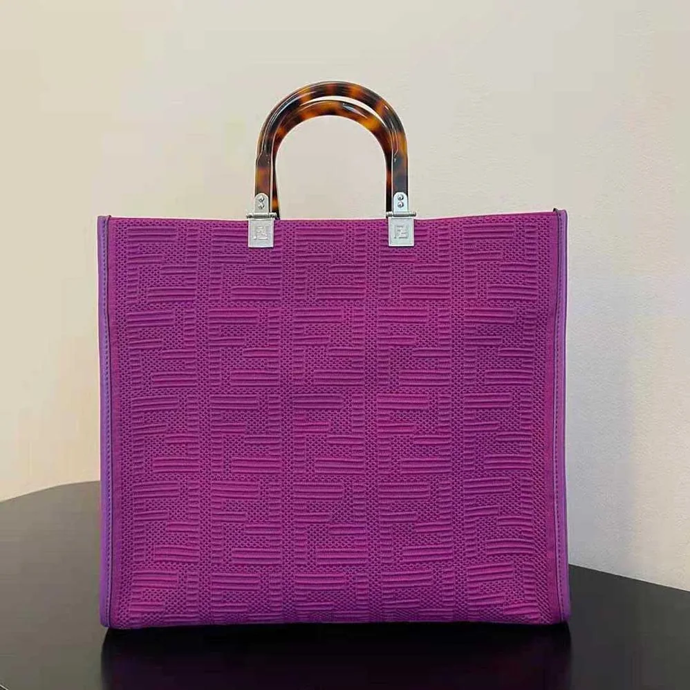 Fendi Sunshine Medium FF Fabric Shopper for Women in Purple Fendi Sunshine Medium FF Fabric Shopper for Women in Purple