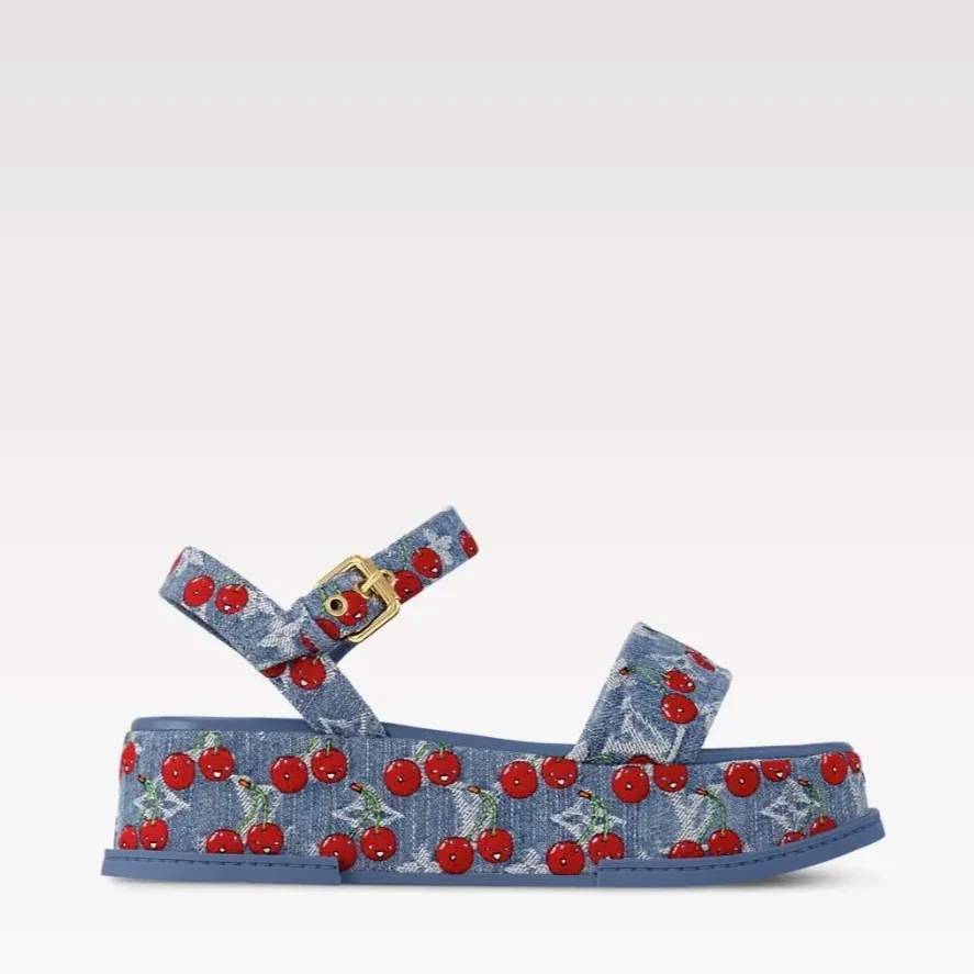 Louis Vuitton LV x TM Maya Platform Sandal Blue 1AHNYB
