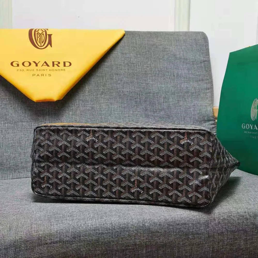 Goyard Sac Artois MM in Goyardine Canvas & Chevroches Calfskin for Women in Black