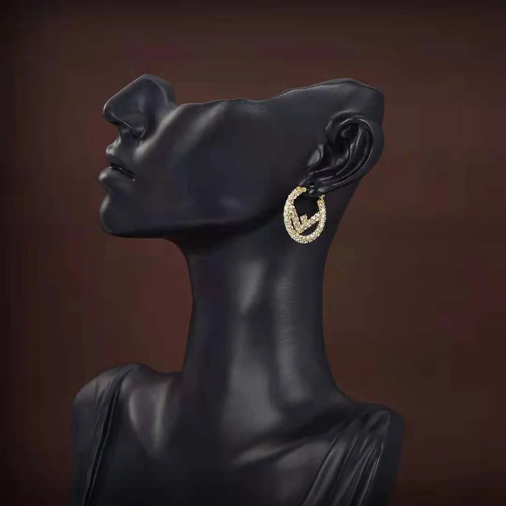 Fendi Hoop Earrings with F is Fendi Motif for Women Fendi Hoop Earrings with F is Fendi Motif for Women