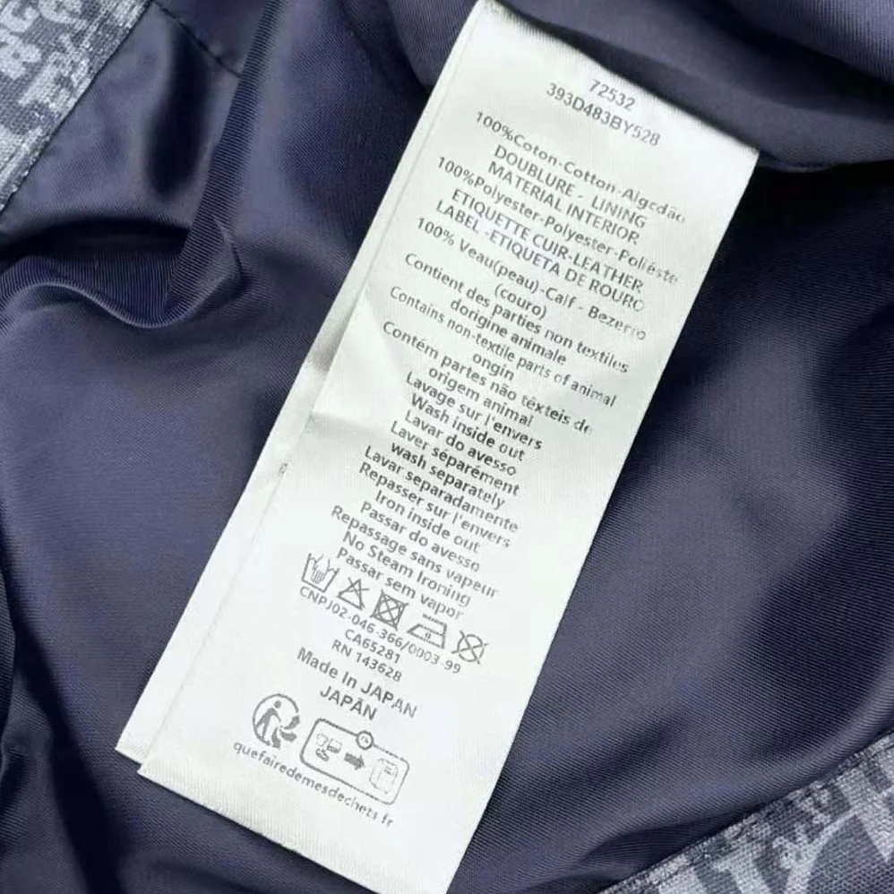 Dior Tears Zipped Blouson Blue Cotton Denim for Men