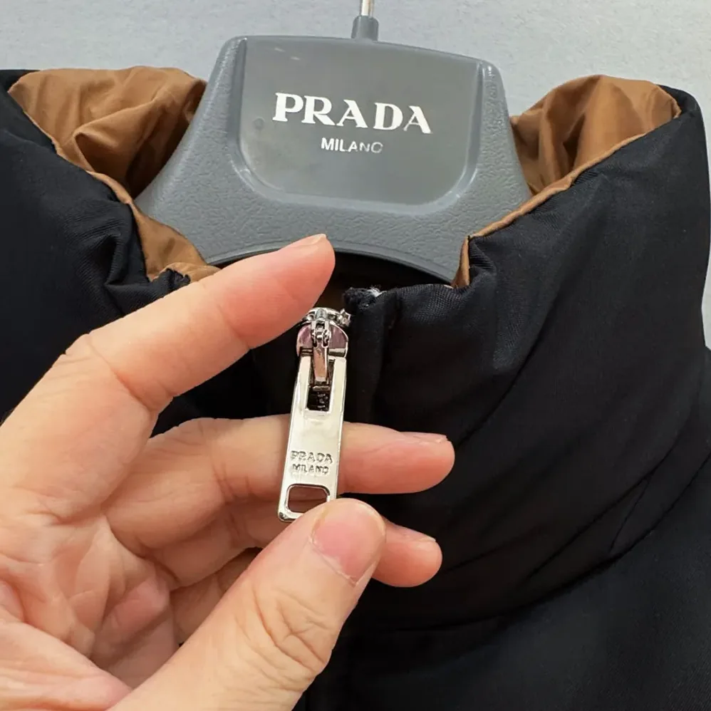 Prada Re-Nylon Down Jacket for Women in Black Prada Re-Nylon Down Jacket for Women in Black