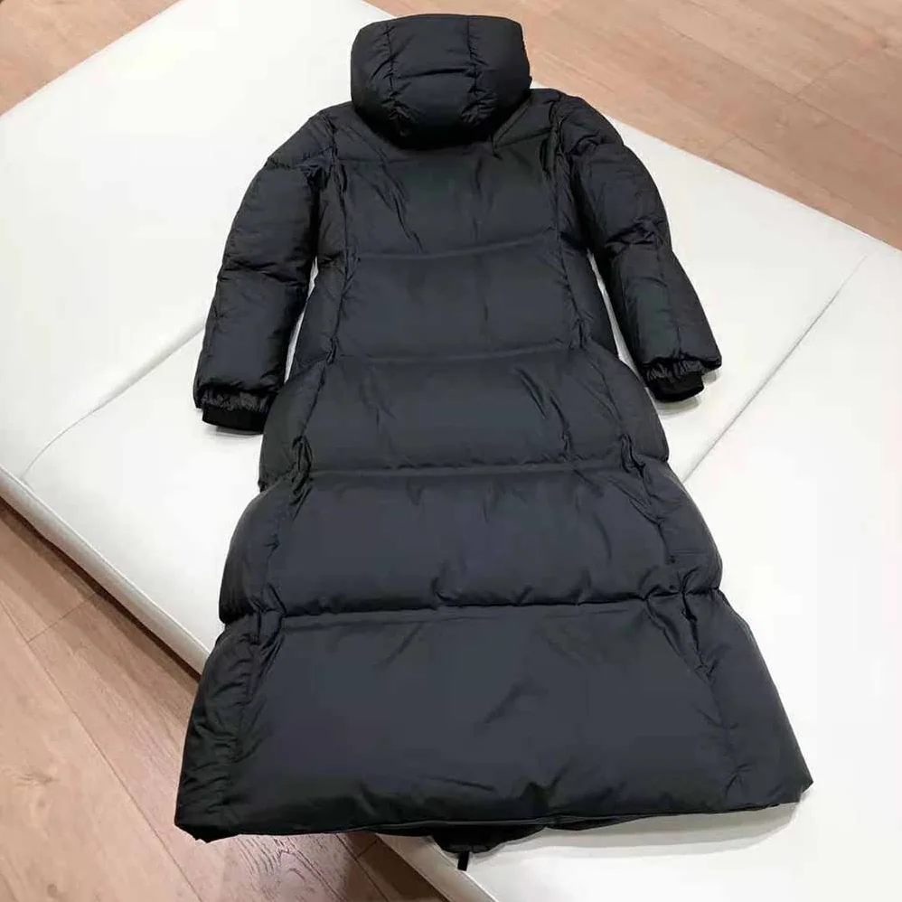Prada Light Polyester Hooded Puffer Coat for Women