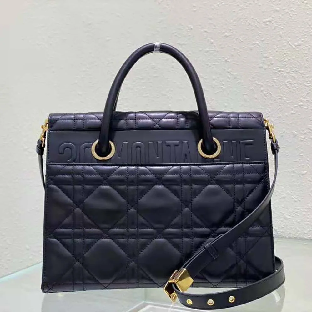 Dior Medium ST Honore Tote Black Macrocannage Lambskin for Women Dior Medium ST Honore Tote Black Macrocannage Lambskin for Women