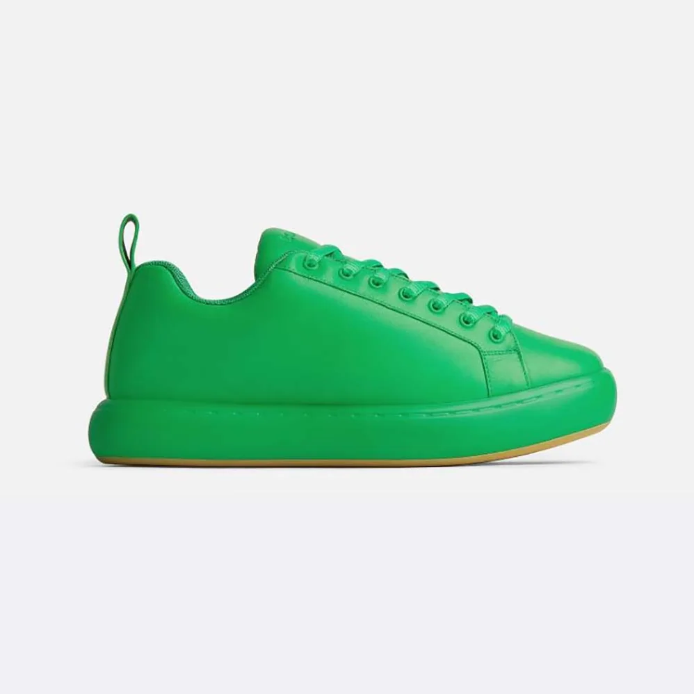 Bottega Veneta Pillow Sneaker Padded Leather Lace-up Sneakers for Unisex in Green