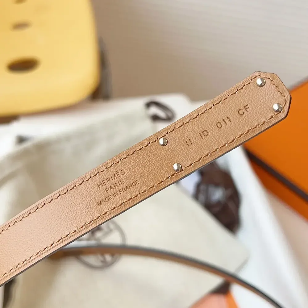 Hermes Kelly 18 Belt for Women in Grey