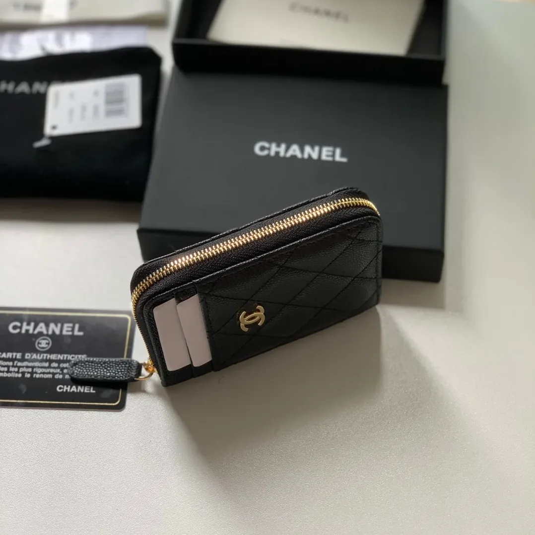 Chanel Zipped Coin Purse Pink Bag /