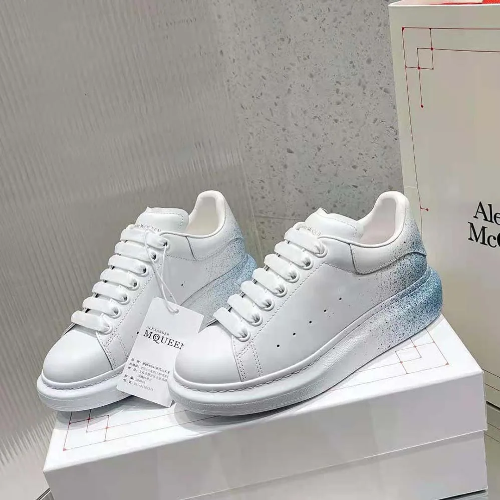 Alexander Mcqueen Oversized Sneaker in White for Women in Blue