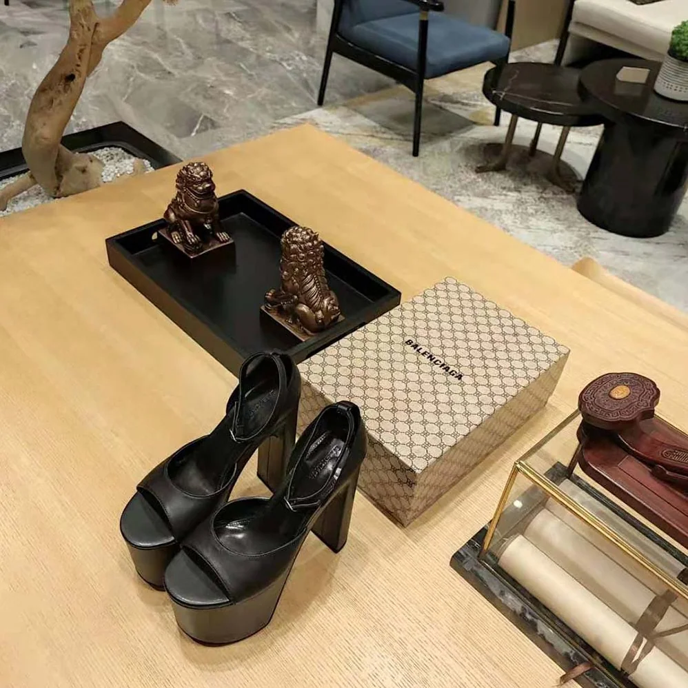 Balenciaga Camden 160mm Sandal in Black for Women Balenciaga Camden 160mm Sandal in Black for Women