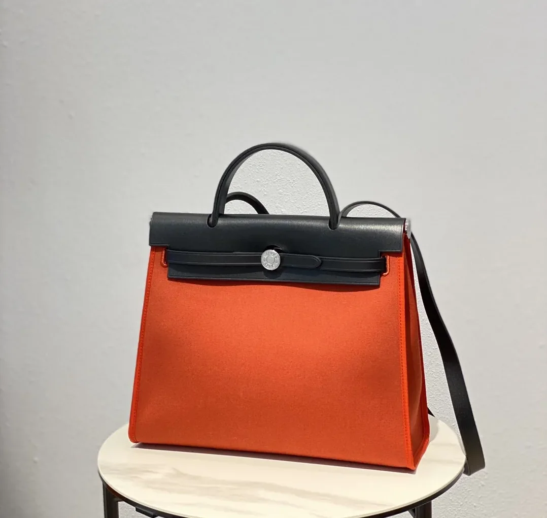Hermes Herbag Zip Bag Red, Silver Toned Hardware Bag Hermes Herbag Zip Bag Red, Silver Toned Hardware Bag