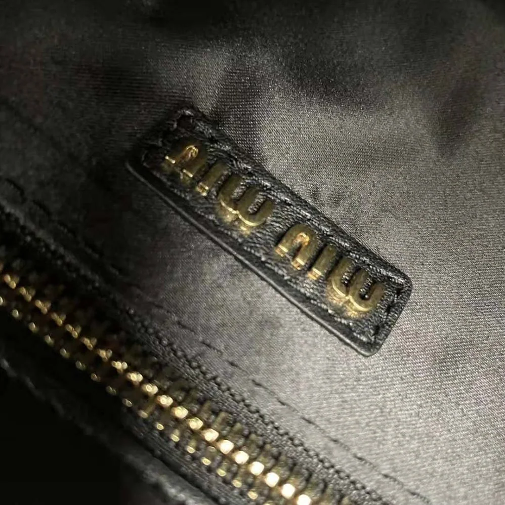 Miu Miu Matelassé Nappa Leather Tote for Women in Black
