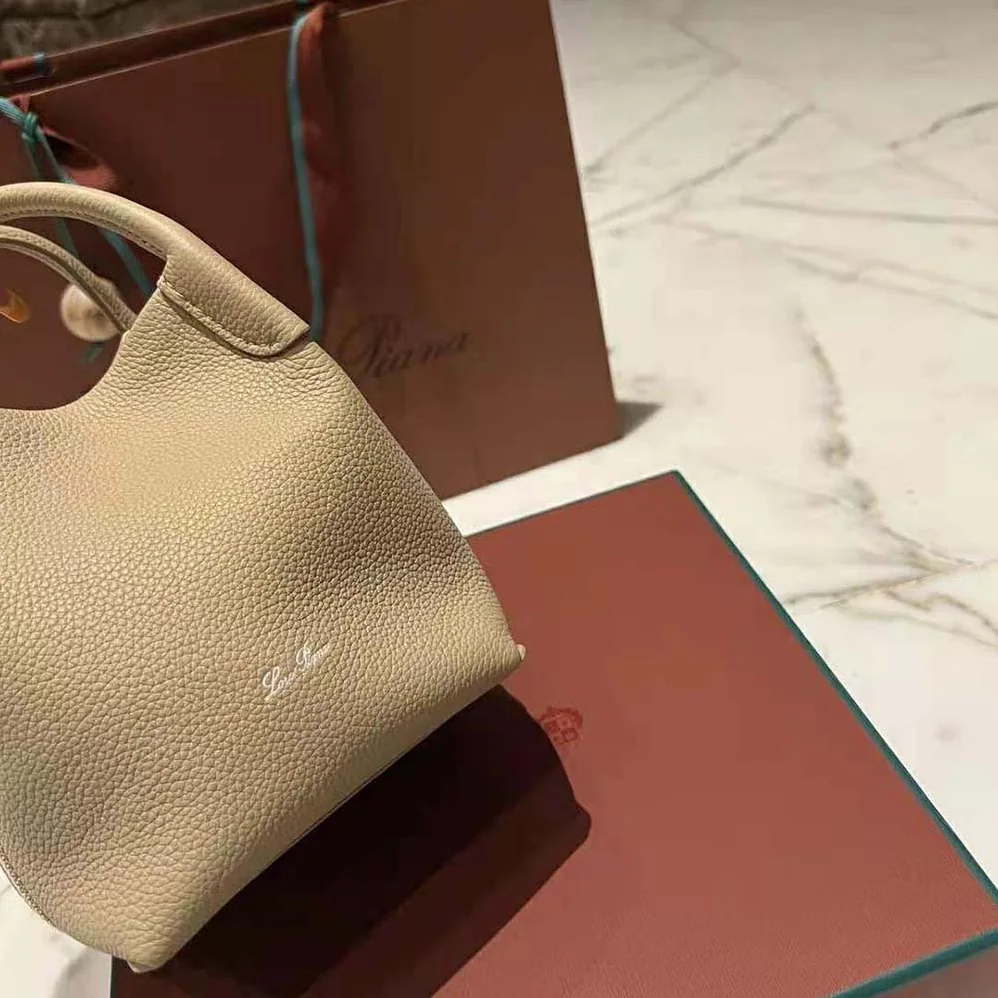 Loro Piana Micro Bale Bag in Calfskin Leather for Women in Beige Loro Piana Micro Bale Bag in Calfskin Leather for Women in Beige