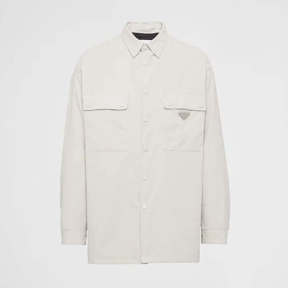 Prada Pinwale Corduroy Shirt for Men in White Prada Pinwale Corduroy Shirt for Men in White