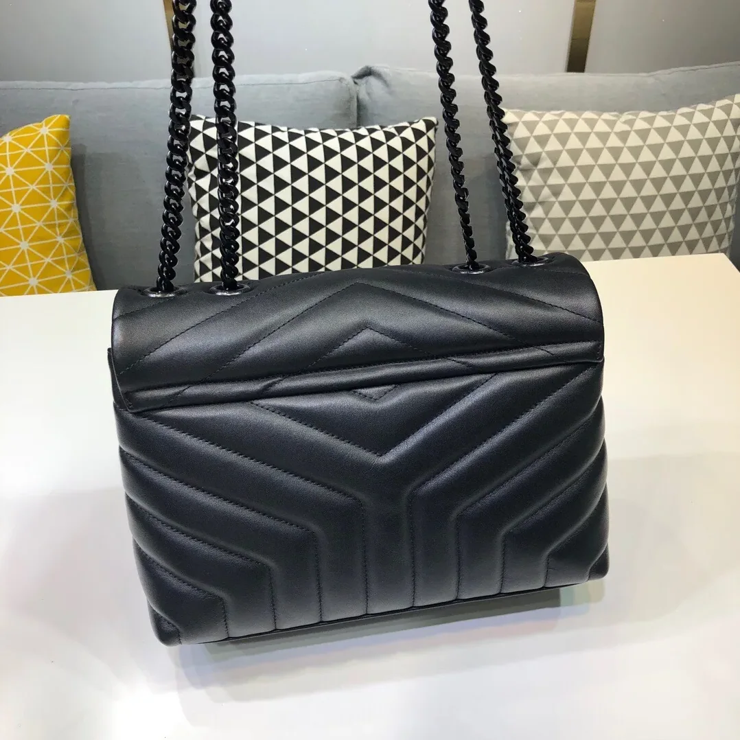 Saint Laurent Loulou Small Chain Bag In Matelassé Y Black in YSL Saint Laurent Loulou Small Chain Bag In Matelassé Y Black in YSL