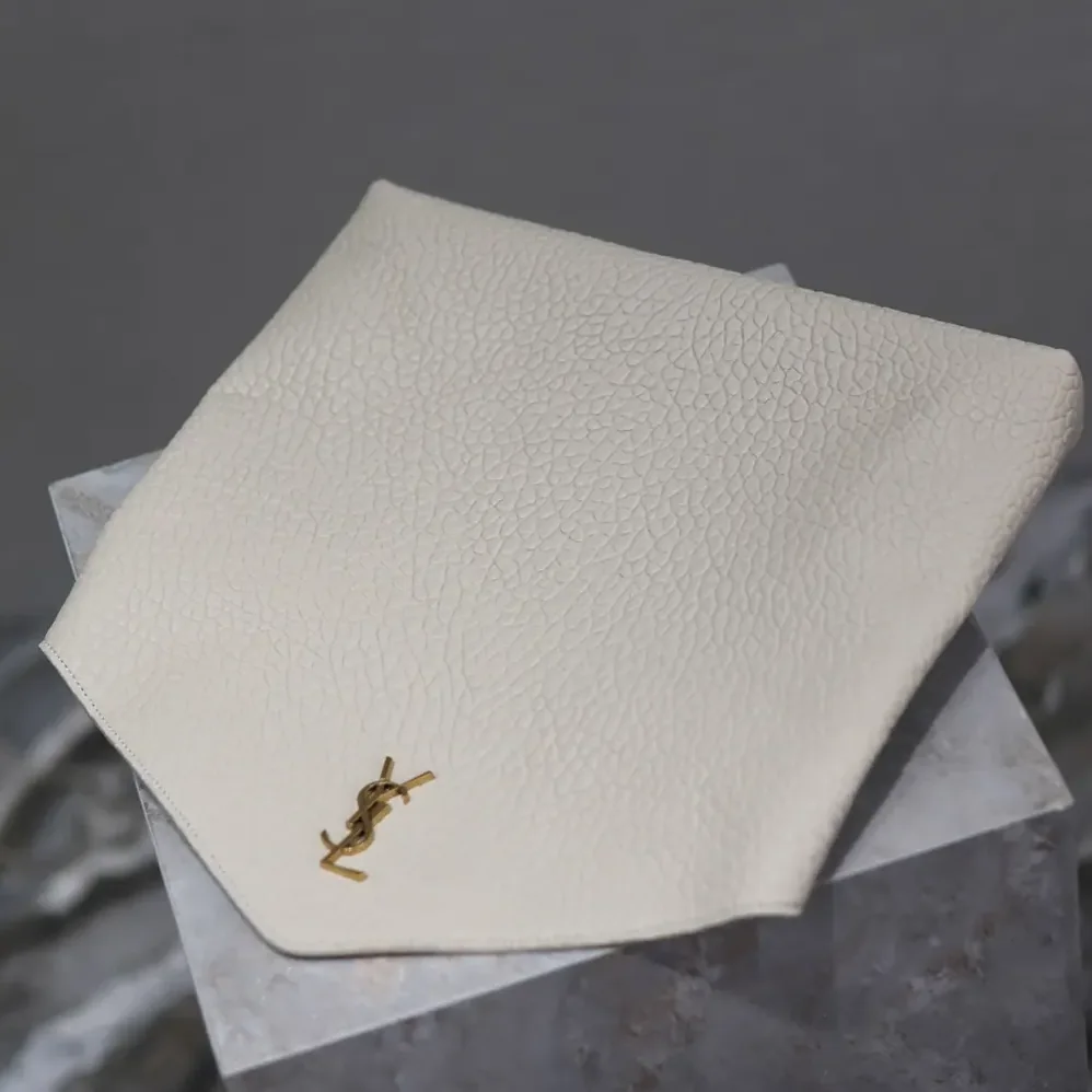 Saint Laurent YSL Cassandre Large Envelope Pouch In Lambskin White 29cm for Women Saint Laurent YSL Cassandre Large Envelope Pouch In Lambskin White 29cm for Women