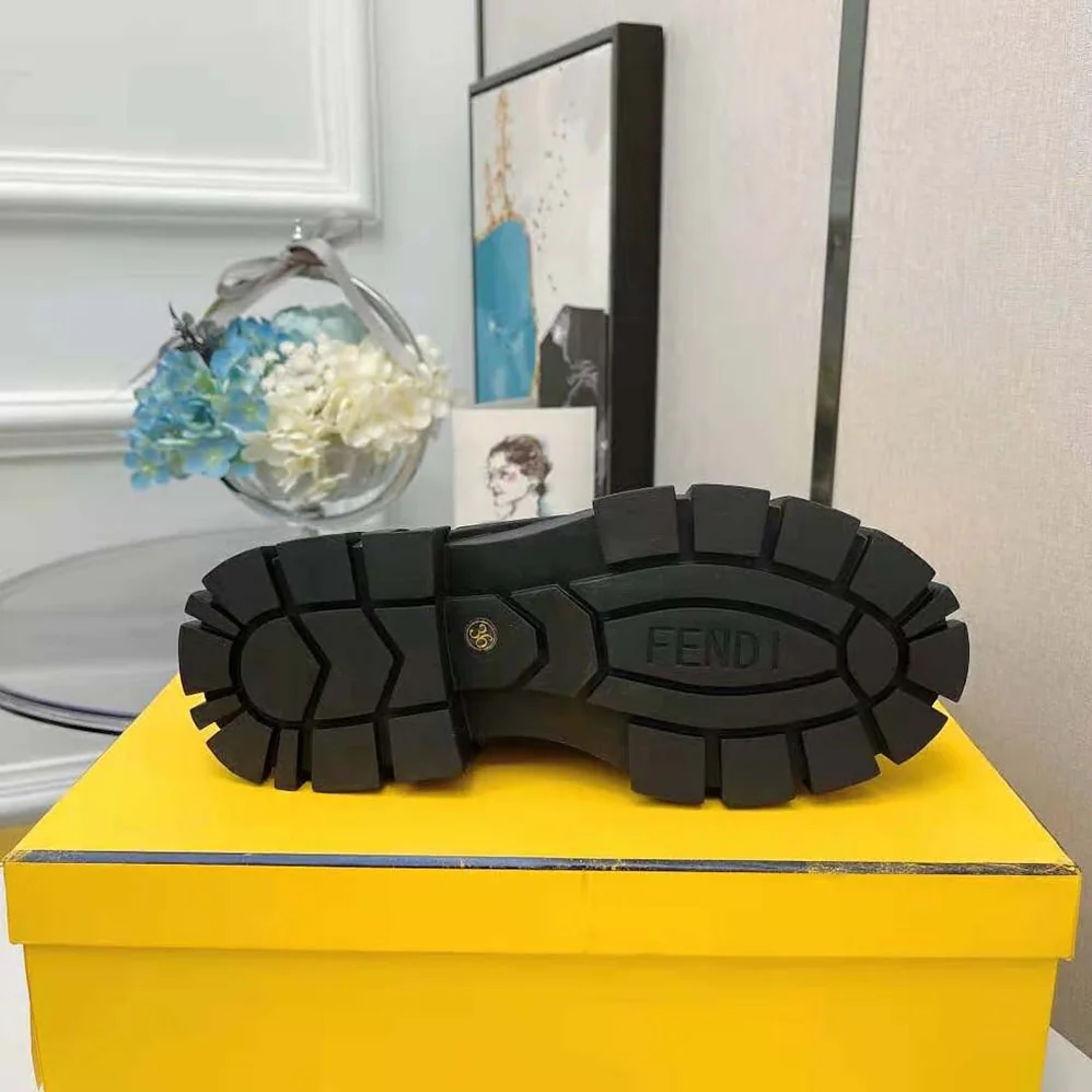 Fendi Force Black Leather Lace for Women in ups Fendi Force Black Leather Lace for Women in ups