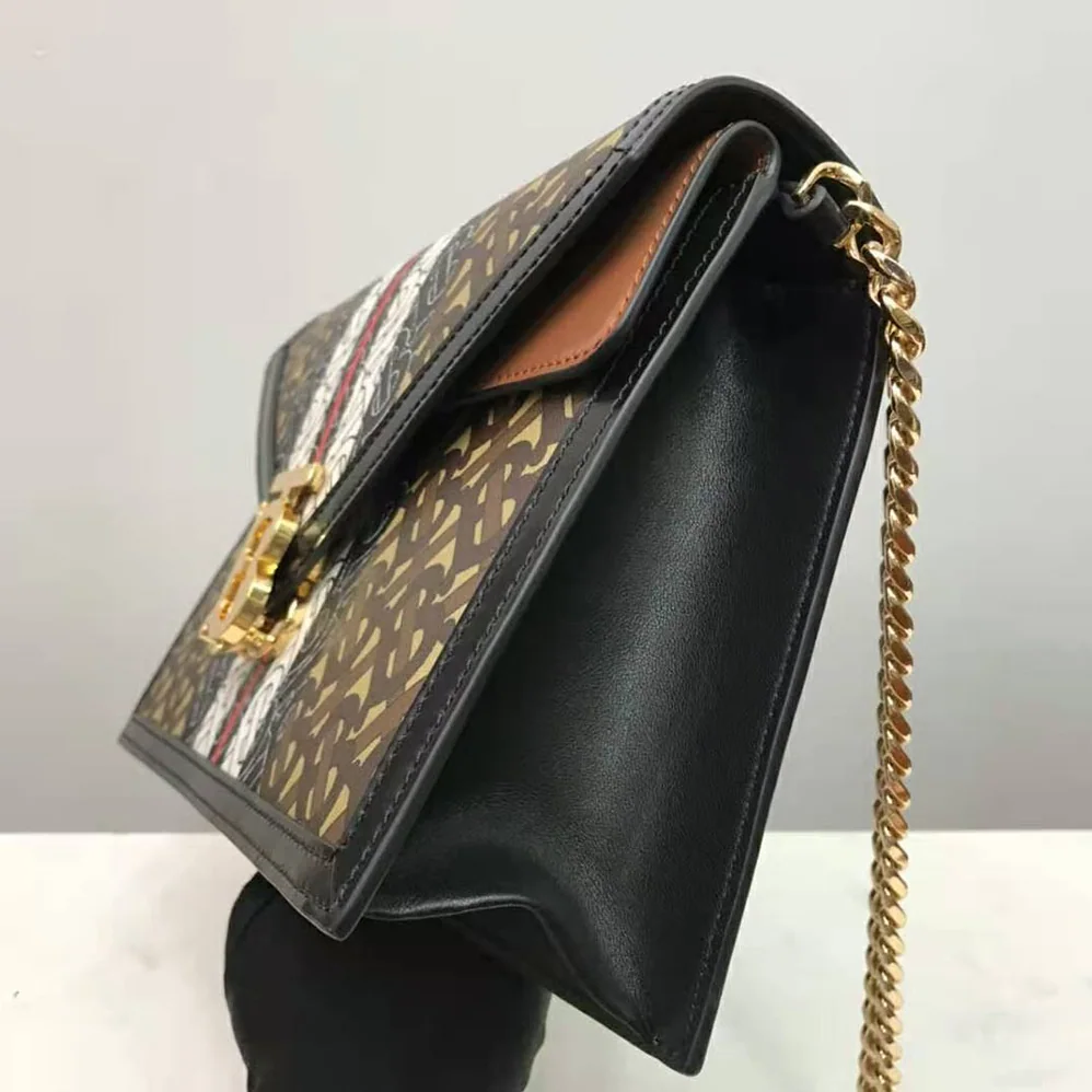 Burberry Small Monogram Stripe E for Women in canvas TB Envelope Clutch Burberry Small Monogram Stripe E for Women in canvas TB Envelope Clutch