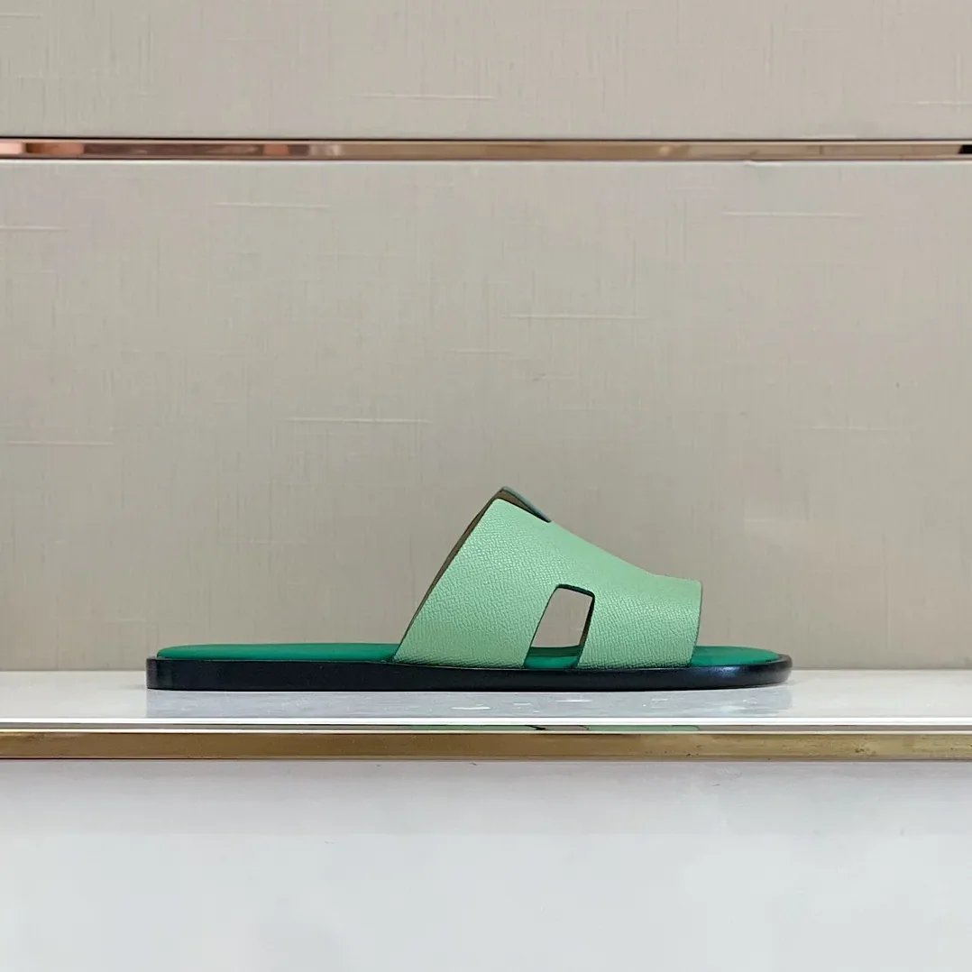Hermes Izmir Sandals Green Hermes Izmir Sandals Green