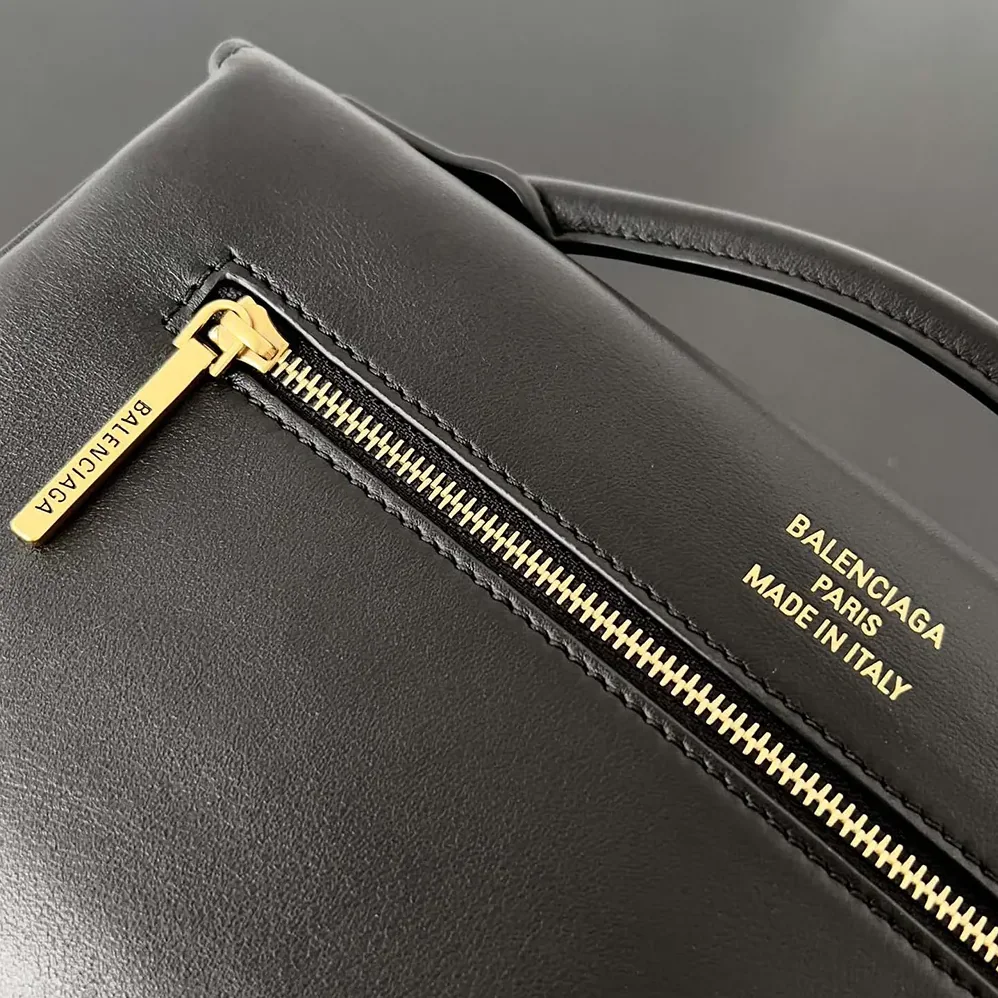 Balenciaga Bel Air Clutch On Strap Small in Black Smooth Calfskin for Women