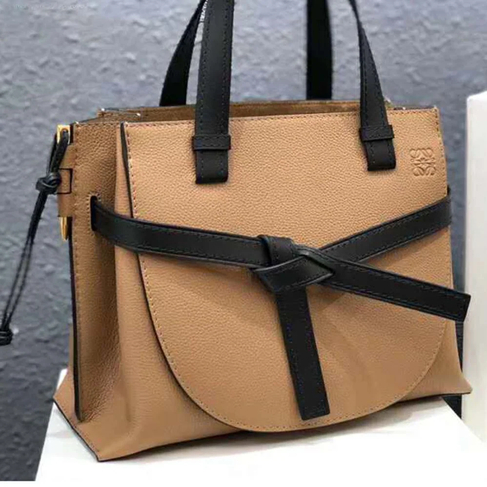 Loewe Gate Top Handle Small Bag for Women in Brown