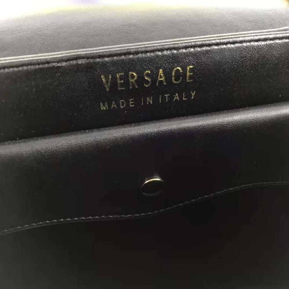 Versace Virtus Top Handle Bag in Calfskin Leather for Women
