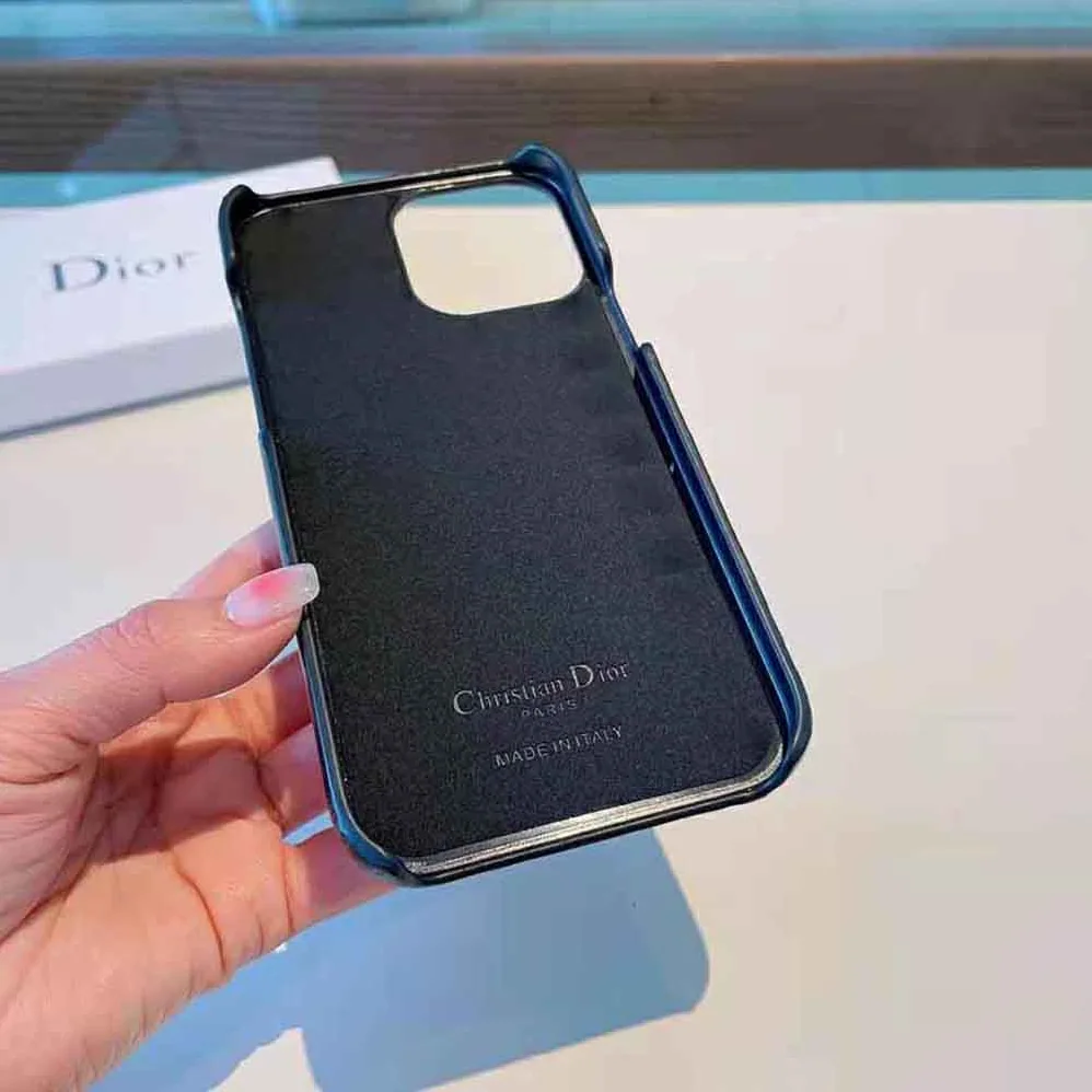 Dior Saddle Cover for Apple iPhone Blue Dior Oblique Jacquard for Women