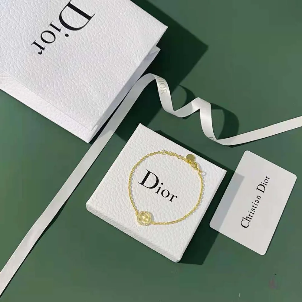 Dior Clair D Lune Bracelet Gold-Finish Metal and Silver for Women in Tone Crystals