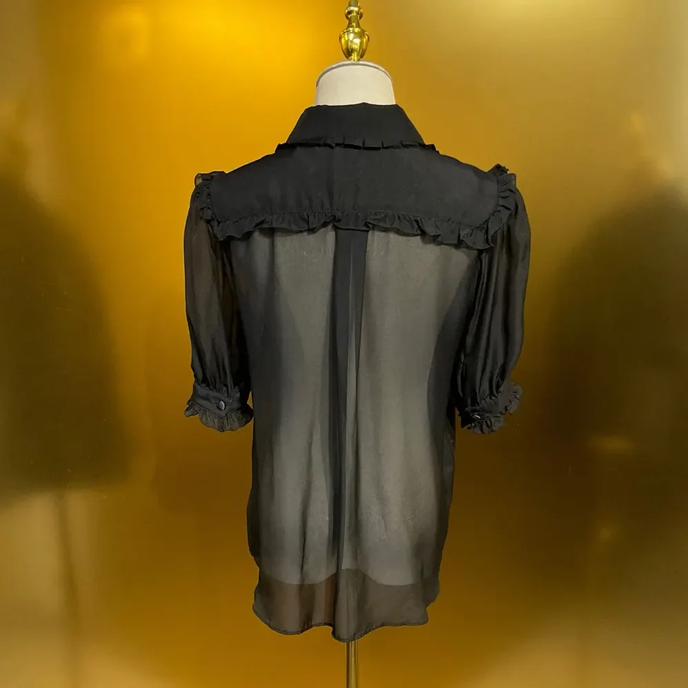 Dolce Gabbana D&G Chiffon Shirt for Women in Black Dolce Gabbana D&G Chiffon Shirt for Women in Black