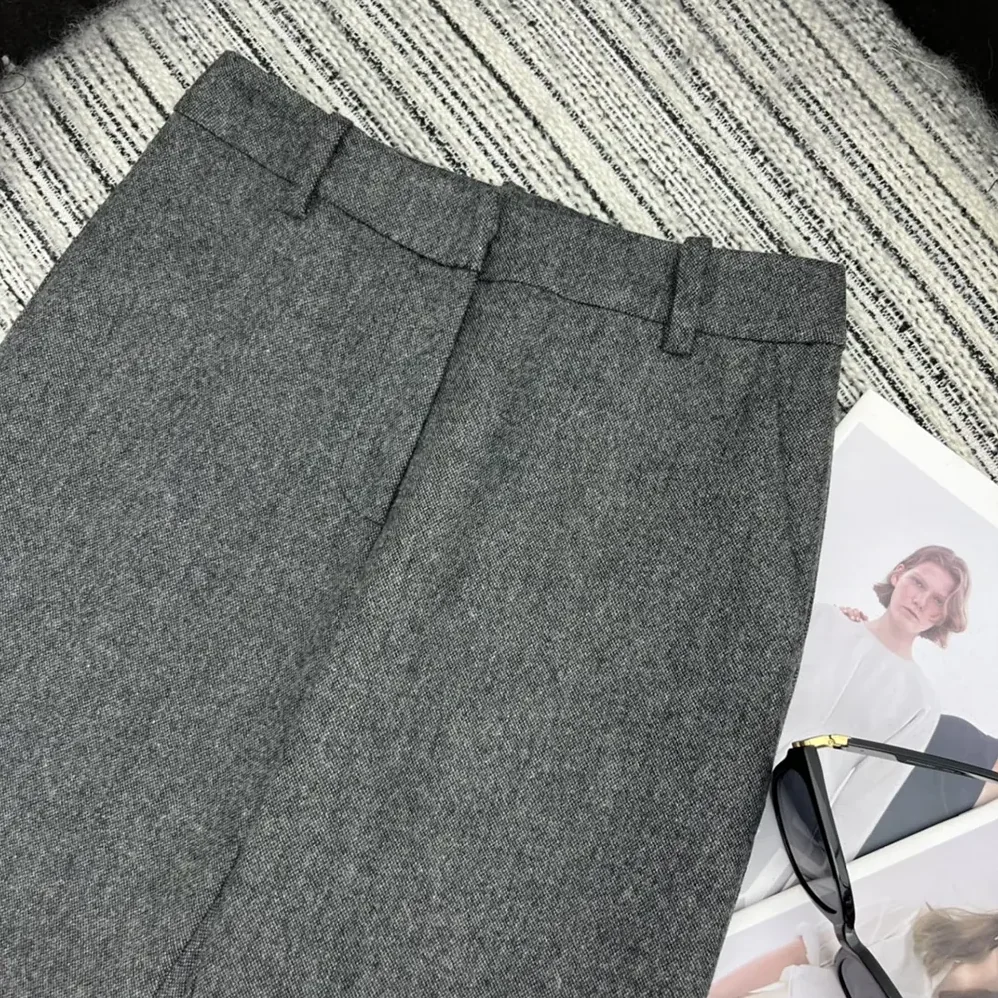 Dior Pants Gray Virgin Wool Tweed for Women Dior Pants Gray Virgin Wool Tweed for Women