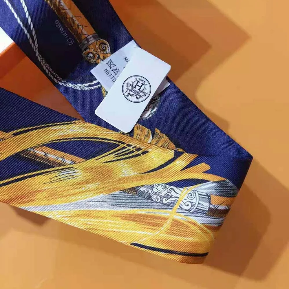 Hermes Cavalcades Twilly for Women in Navy Hermes Cavalcades Twilly for Women in Navy