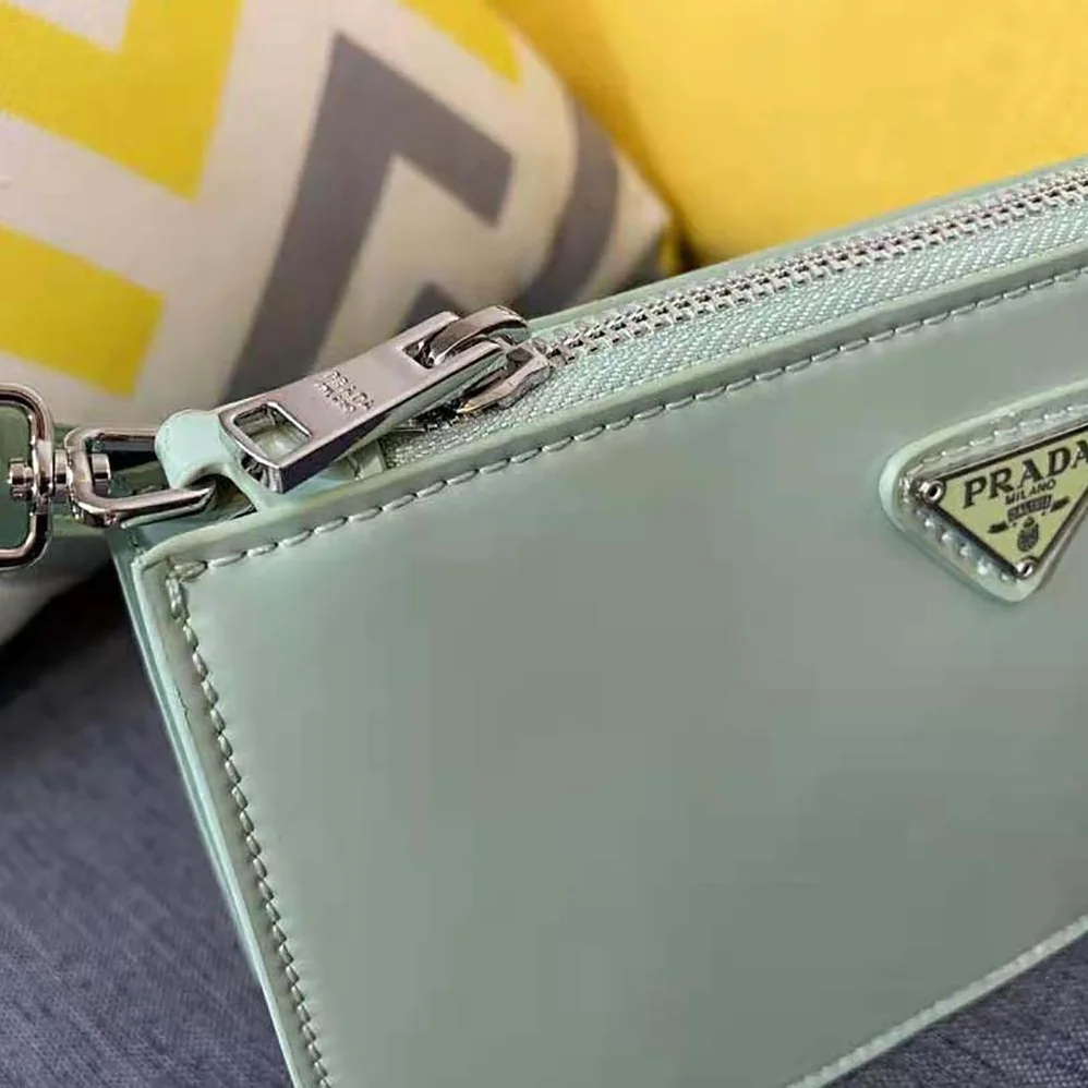 Prada Brushed Leather Mini-Bag for Women in Aqua