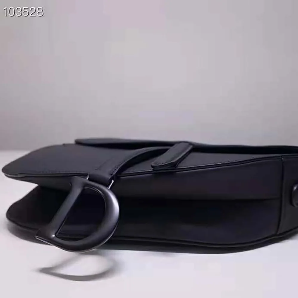 Dior Mini Saddle Bag Black Ultramatte Calfskin for Women