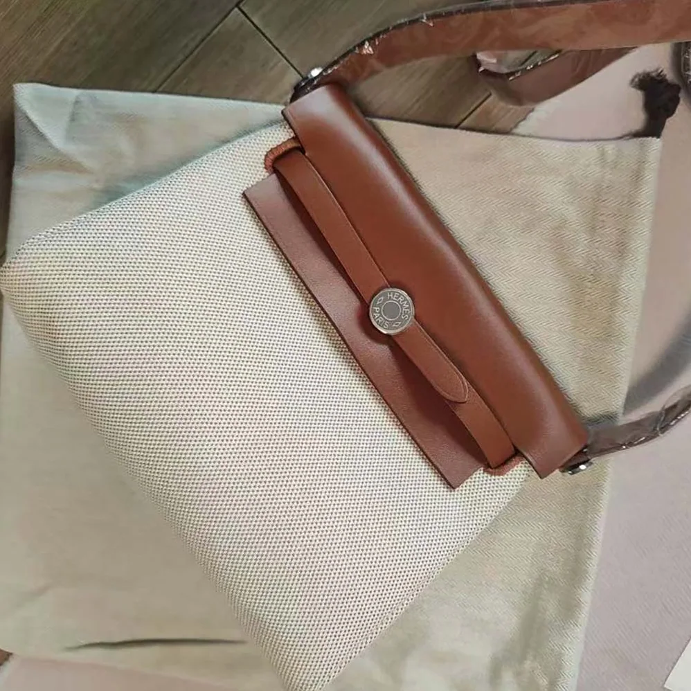 Hermes Herbag Zip 20 Bag for Women in Brown