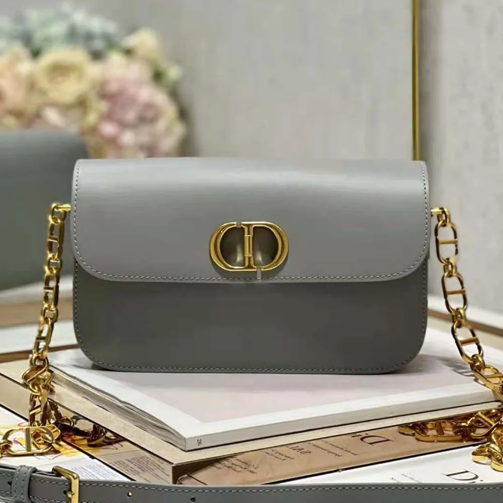 Dior 30 Montaigne Avenue Bag Ethereal Gray Box Calfskin for Women Dior 30 Montaigne Avenue Bag Ethereal Gray Box Calfskin for Women
