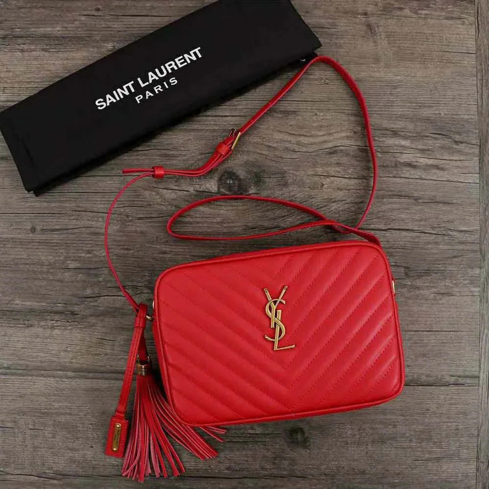 Saint Laurent YSL Lou Camera Bag Matelasse Leather for Women in Red Saint Laurent YSL Lou Camera Bag Matelasse Leather for Women in Red
